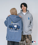 【PEANUTS/ピーナッツ】【ユニセックスデザインでリンクコーデにも◎】MLB×PEANUTS 裏起毛ジップパーカー 保温 キャラクター ドジャース ヤンキース ホワイトソックス