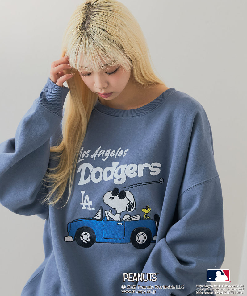 【PEANUTS×MLB】オリジナルデザイン 裏起毛トレーナー ヤンキース ドジャース カブス キャラクター