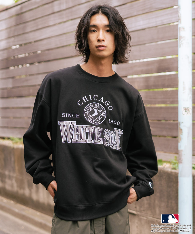 【MLB/メジャーリーグベースボール】 裏起毛 レトロロゴ クルーネックトレーナー スウェット