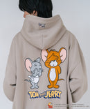 【TOM and JERRY/トムとジェリー】【ユニセックスデザインでリンクコーデにも◎】裏起毛プルオーバーパーカー フーディ 保温 カジュアル キャラクター トム ジェリー タフィー サカナ