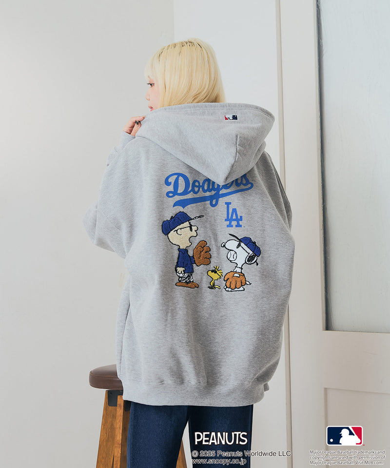 【PEANUTS×MLB】オリジナルデザイン フルジップパーカー ヤンキース ドジャース カブス キャラクター