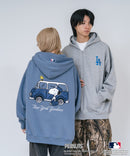 【PEANUTS/ピーナッツ】【ユニセックスデザインでリンクコーデにも◎】MLB×PEANUTS 裏起毛ジップパーカー 保温 キャラクター ドジャース ヤンキース ホワイトソックス