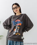【DISCUS ATHLETIC×LOONEY TUNES】スペース・ジャム キャラクタープリントスウェットトレーナー メンズ レディース ユニセックス
