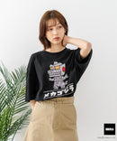 【GODZILLA/ゴジラ】【コットン100％のしっかりした生地 ドロップショルダー】オリジナルデザイン 刺繍Tシャツ ゴジラ キングギドラ メカゴジラ コラボ 特撮 映画 キャラT オーバーサイズ