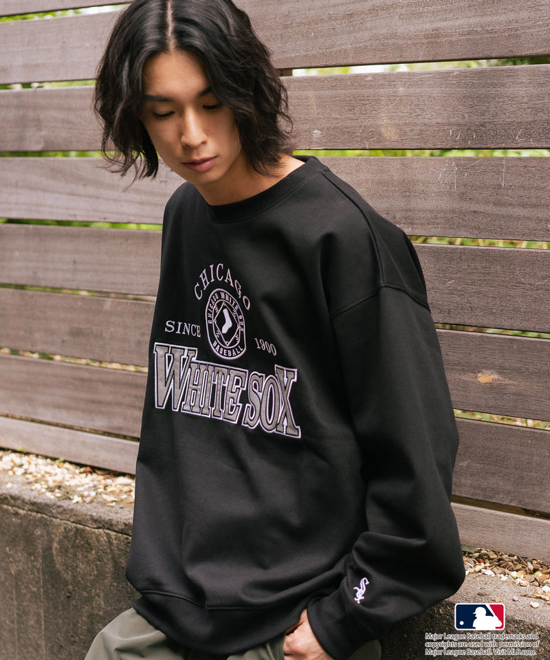 【MLB/メジャーリーグベースボール】 裏起毛 レトロロゴ クルーネックトレーナー スウェット