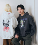 【DISNEY/ディズニー】＜ナイトメアー・ビフォア・クリスマス＞＜ディズニーヴィランズ＞ビッグシルエット 裏起毛 プルオーバーパーカー フーディー ドロップショルダー オーバーサイズ