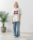 【Monchhichi/モンチッチ】【限定オリジナルデザイン】モンチッチ Tシャツ コットン100% ドロップショルダーシルエット プリント サガラ刺繍 半袖 カットソー キャラクター レトロ ユニセックス