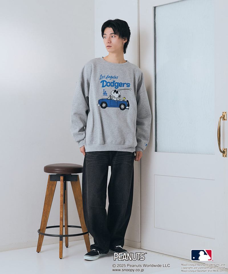 【PEANUTS×MLB】オリジナルデザイン 裏起毛トレーナー ヤンキース ドジャース カブス キャラクター