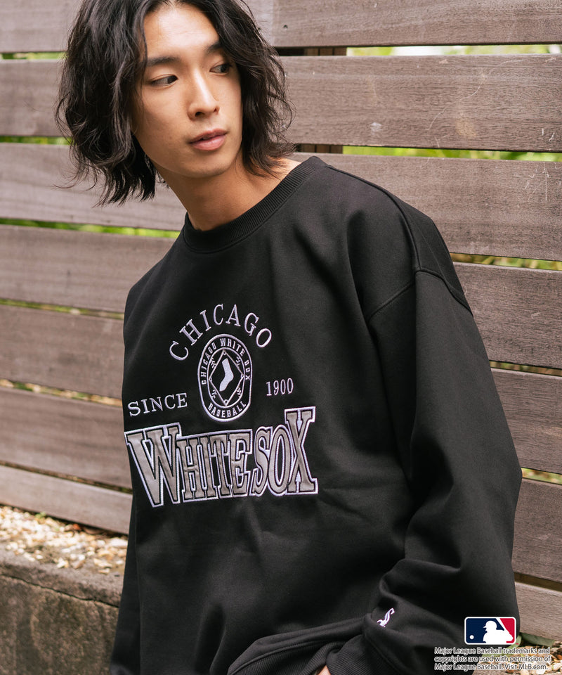 【MLB/メジャーリーグベースボール】 裏起毛 レトロロゴ クルーネックトレーナー スウェット