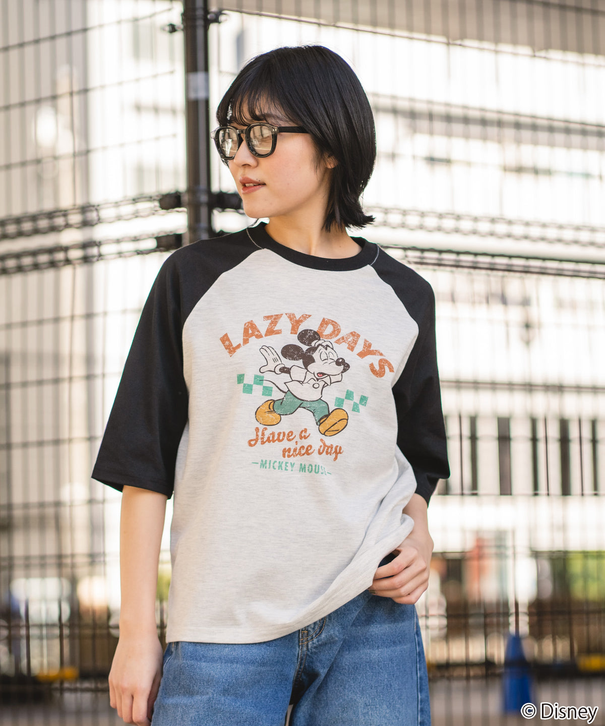DISNEY/ディズニー】ラグラン7分袖Tシャツ