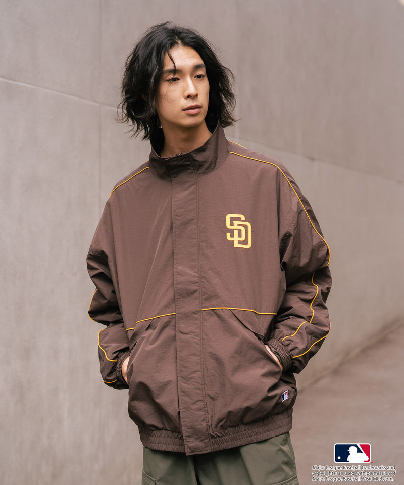 【MLB/メジャーリーグベースボール】パイピングナイロンジャケット