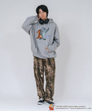 【TOM and JERRY/トムとジェリー】【ユニセックスデザインでリンクコーデにも◎】裏起毛プルオーバーパーカー フーディ 保温 カジュアル キャラクター トム ジェリー タフィー サカナ