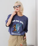 【TOM and JERRY/トムとジェリー】オリジナルデザインTシャツ 刺繍 ドロップショルダー ユニセックス