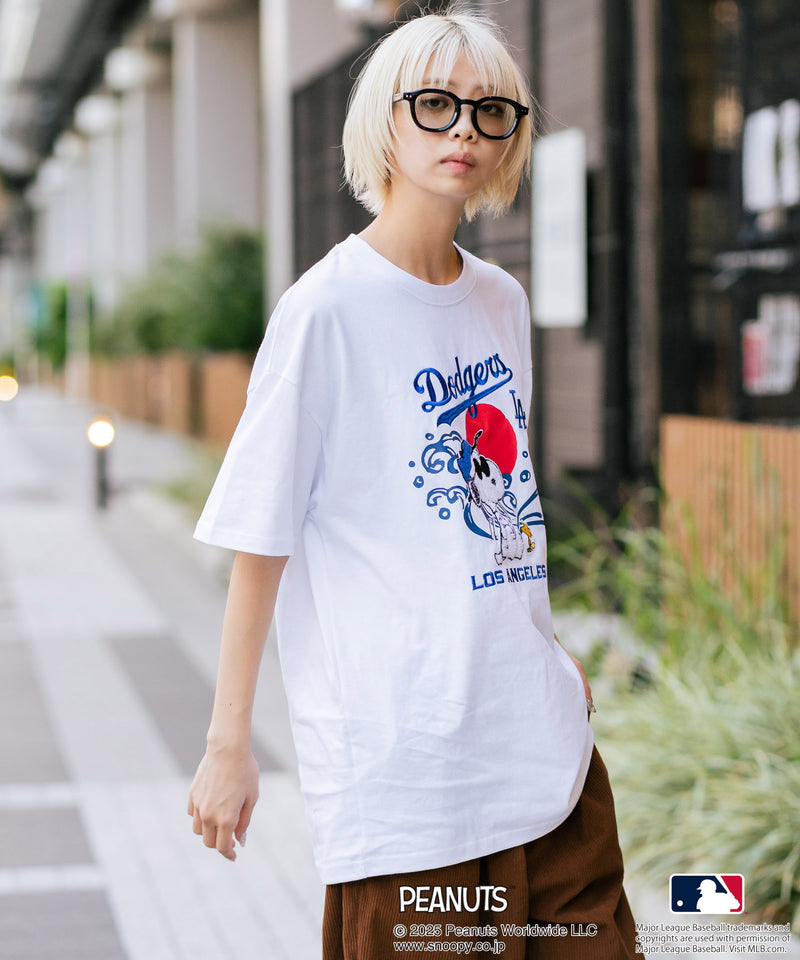 【PEANUTS×MLB】オリジナルデザイン 和柄Ｔシャツ ドジャース ヤンキース カブス スーベニア