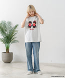 【Monchhichi/モンチッチ】【限定オリジナルデザイン】モンチッチ Tシャツ コットン100% ドロップショルダーシルエット プリント サガラ刺繍 半袖 カットソー キャラクター レトロ ユニセックス