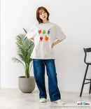 【はらぺこあおむし/The Very Hungry Caterpillar】【コットン100%のしっかりした生地 ドロップショルダー】オリジナルデザイン 刺繍Tシャツ エリック・カール 絵本 キャラクター グッズ ユニセックス
