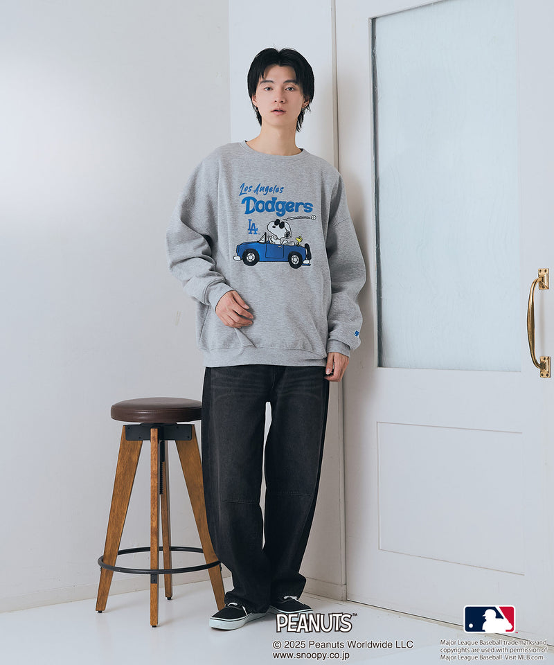 【PEANUTS×MLB】オリジナルデザイン 裏起毛トレーナー ヤンキース ドジャース カブス キャラクター