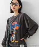 【DISCUS ATHLETIC×LOONEY TUNES】スペース・ジャム キャラクタープリントスウェットトレーナー メンズ レディース ユニセックス