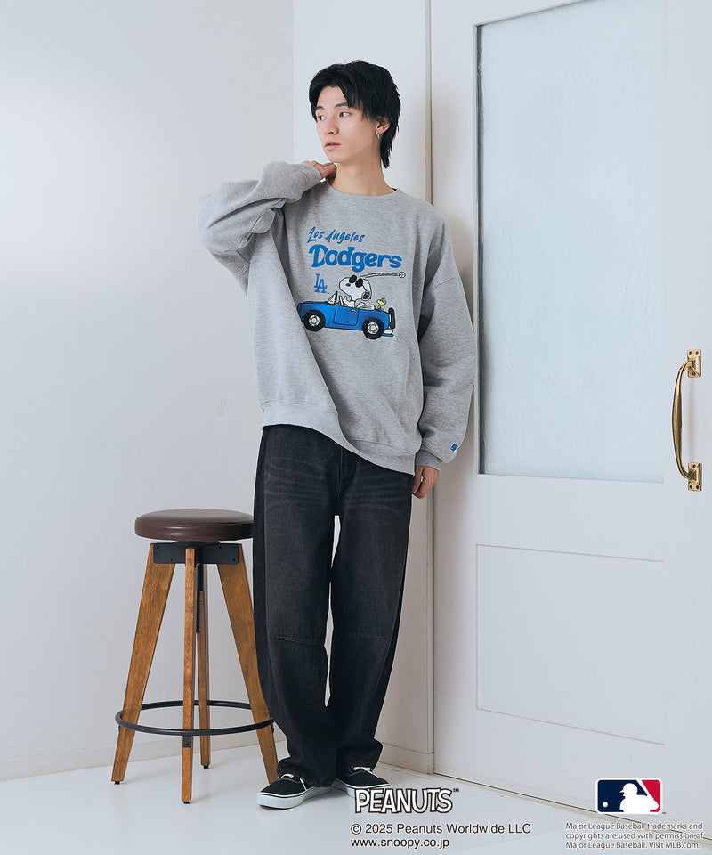 【PEANUTS×MLB】オリジナルデザイン 裏起毛トレーナー ヤンキース ドジャース カブス キャラクター