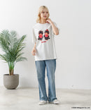 【Monchhichi/モンチッチ】【限定オリジナルデザイン】モンチッチ Tシャツ コットン100% ドロップショルダーシルエット プリント サガラ刺繍 半袖 カットソー キャラクター レトロ ユニセックス