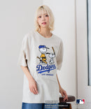 【PEANUTS×MLB】オリジナルデザインTシャツ 刺繍 ドロップショルダー ユニセックス
