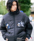 【PEANUTS×MLB】オリジナルデザイン ナイロンパファージャケット 中綿ジャケット ヤンキース ドジャース ホワイトソックス