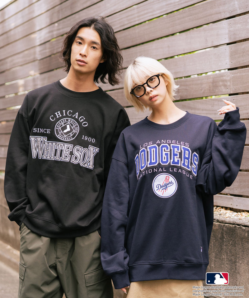 【MLB/メジャーリーグベースボール】 裏起毛 レトロロゴ クルーネックトレーナー スウェット