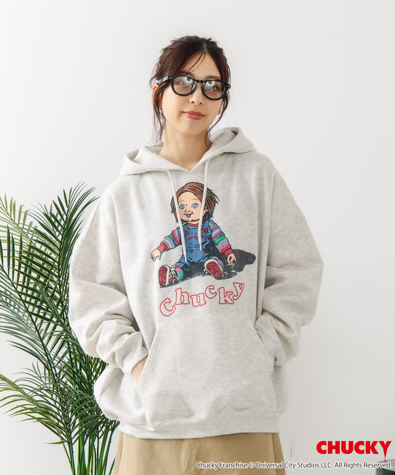 【CHUCKY/チャッキー】オリジナルデザイン 裏起毛パーカー フーディー CHUCKY チャッキー ティファニー