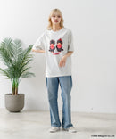 【Monchhichi/モンチッチ】【限定オリジナルデザイン】モンチッチ Tシャツ コットン100% ドロップショルダーシルエット プリント サガラ刺繍 半袖 カットソー キャラクター レトロ ユニセックス
