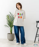 【はらぺこあおむし/The Very Hungry Caterpillar】【コットン100%のしっかりした生地 ドロップショルダー】オリジナルデザイン 刺繍Tシャツ エリック・カール 絵本 キャラクター グッズ ユニセックス