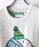 【SEQUENZ/シークエンズ】TP C/N KNIT/スヌーピー ニット クルーネック ワイドシルエット ジャガード
