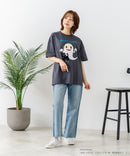 【ねないこだれだ】【コットン100％のしっかりした生地 ドロップショルダー】オリジナルデザイン 刺繍Tシャツ せなけいこ 絵本 コラボ キャラクター 半袖 ユニセックス おばけ グッズ かわいい
