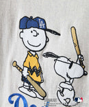 【PEANUTS×MLB】オリジナルデザインTシャツ 刺繍 ドロップショルダー ユニセックス