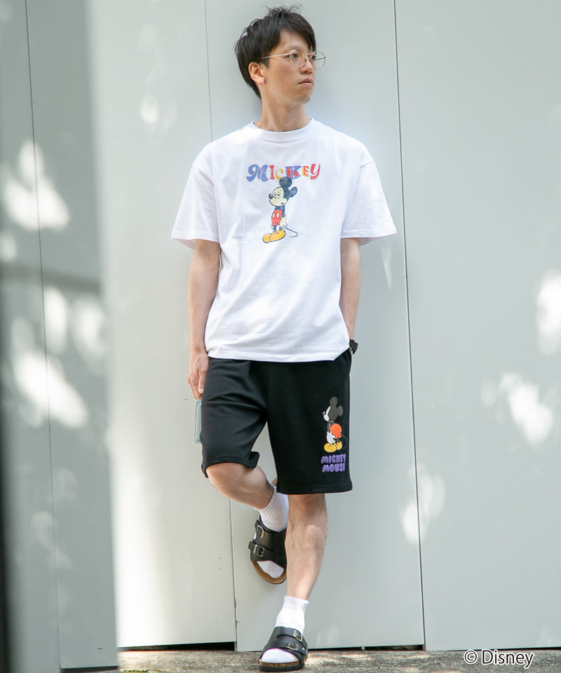 【DISNEY ディズニー】 ＜ミッキー＞別注 ミニ 裏毛  ショートパンツ OUTDOOR PRODUCTS アウトドア プロダクツ