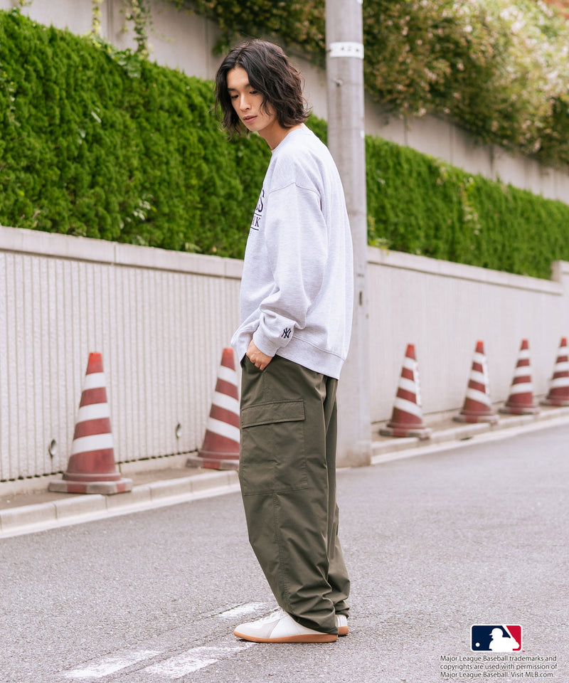 【MLB/メジャーリーグベースボール】 裏起毛 レトロロゴ クルーネックトレーナー スウェット