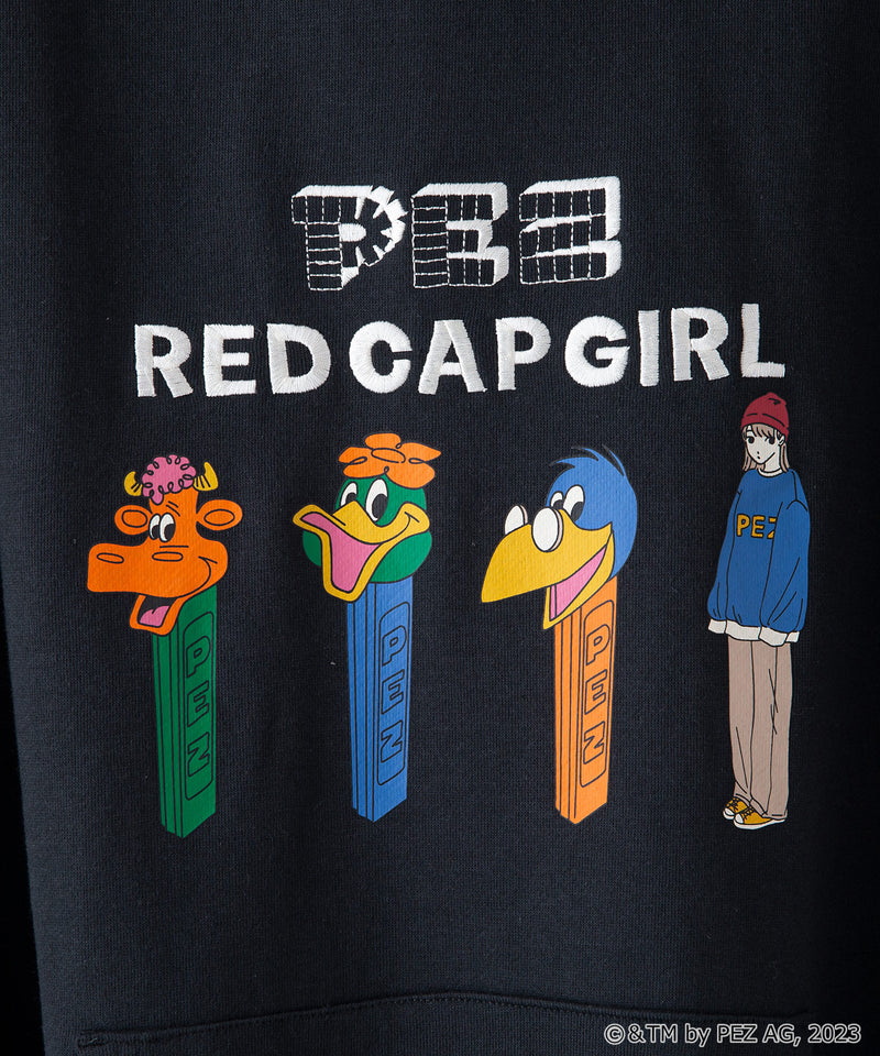 【PEZ x RED CAP GIRL】裏毛 イラスト ビッグシルエット フーディー  プルパーカー