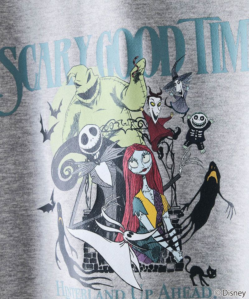 【DISNEY/ディズニー】＜ナイトメアー・ビフォア・クリスマス＞＜ディズニーヴィランズ＞ビッグシルエット 裏起毛 プルオーバーパーカー フーディー ドロップショルダー オーバーサイズ