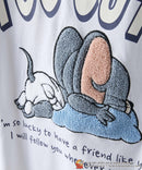 【TOM and JERRY/トムとジェリー】オリジナルデザインTシャツ 刺繍 ドロップショルダー ユニセックス