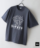 【GODZILLA/ゴジラ】【コットン100％のしっかりした生地 ドロップショルダー】オリジナルデザイン 刺繍Tシャツ ゴジラ キングギドラ メカゴジラ コラボ 特撮 映画 キャラT オーバーサイズ