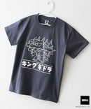 【GODZILLA/ゴジラ】【コットン100％のしっかりした生地 親子でお揃いコーデにも！】KIDS オリジナルデザイン 刺繍Tシャツ ゴジラ キングギドラ メカゴジラ コラボ 特撮 映画 キャラT オーバーサイズ 130 140 150 160