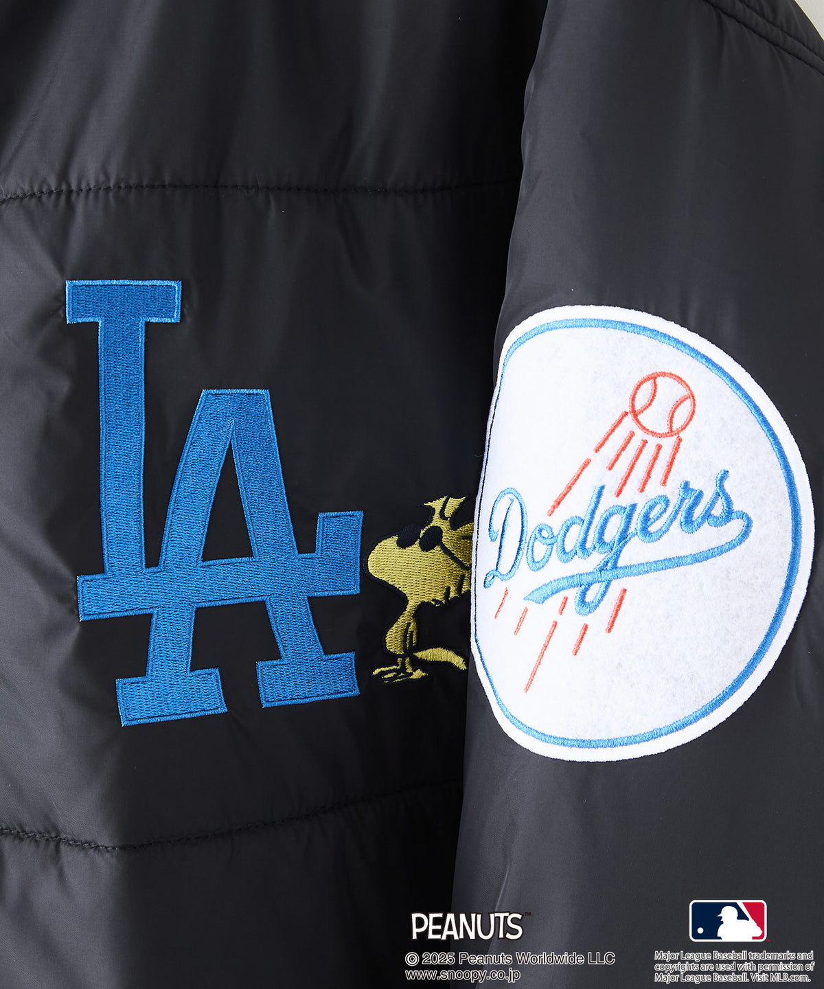 PEANUTS×MLB】オリジナルデザイン ナイロンパファージャケット 中綿