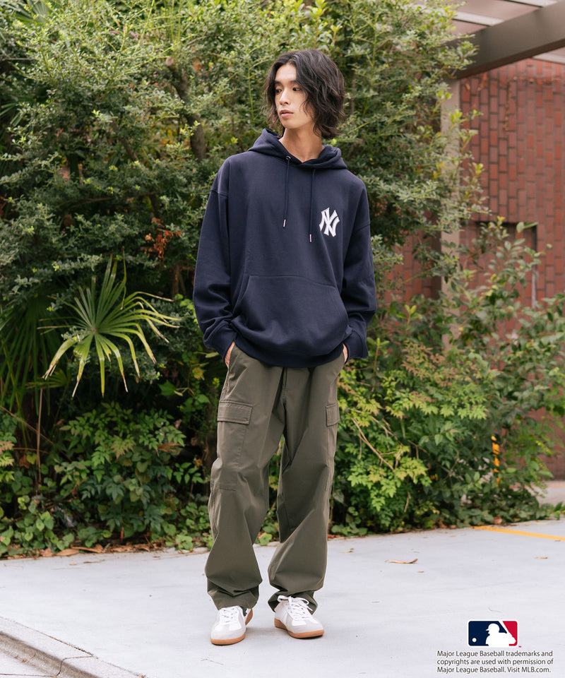 【MLB/メジャーリーグベースボール】裏起毛 バックロゴ フーディー プルオーバーパーカー