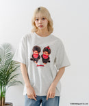 【Monchhichi/モンチッチ】【限定オリジナルデザイン】モンチッチ Tシャツ コットン100% ドロップショルダーシルエット プリント サガラ刺繍 半袖 カットソー キャラクター レトロ ユニセックス