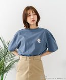 【ねないこだれだ】【コットン100％のしっかりした生地 ドロップショルダー】オリジナルデザイン 刺繍Tシャツ せなけいこ 絵本 コラボ キャラクター 半袖 ユニセックス おばけ グッズ かわいい