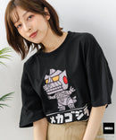 【GODZILLA/ゴジラ】【コットン100％のしっかりした生地 ドロップショルダー】オリジナルデザイン 刺繍Tシャツ ゴジラ キングギドラ メカゴジラ コラボ 特撮 映画 キャラT オーバーサイズ