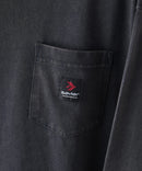 【SAVIER/サビアー】オーバーサイズ ポケット付クルーネックロンT ワンポイント刺繍 ブランドロゴ