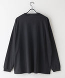 【SAVIER/サビアー】オーバーサイズ ポケット付クルーネックロンT ワンポイント刺繍 ブランドロゴ