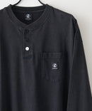 【BRKNHOME/ブロークンホーム】ヘンリーネック ポケット付き ロンT ブラック ❘ジーンズメイト公式オンラインショップ