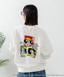 【DISCUS×THE POWERPUFF GIRLS】キャラクタープリントスウェットトレーナー メンズ レディース ユニセックス
