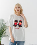 【Monchhichi/モンチッチ】【限定オリジナルデザイン】モンチッチ Tシャツ コットン100% ドロップショルダーシルエット プリント サガラ刺繍 半袖 カットソー キャラクター レトロ ユニセックス